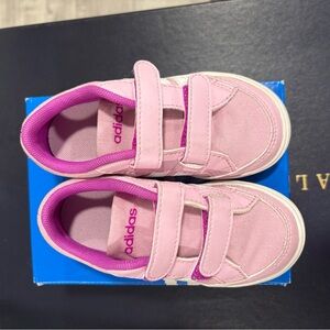 Adidas Kids Light Pink Velcro Sneakers